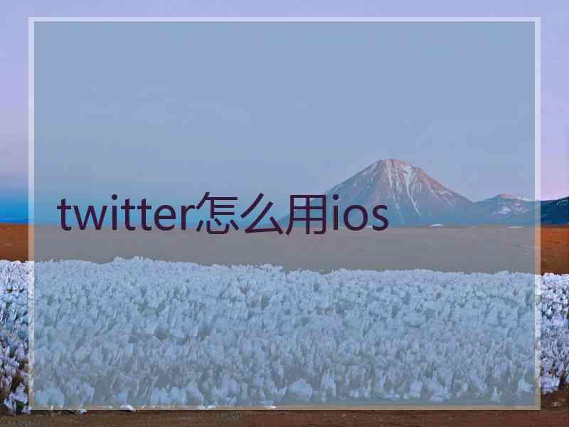 twitter怎么用ios