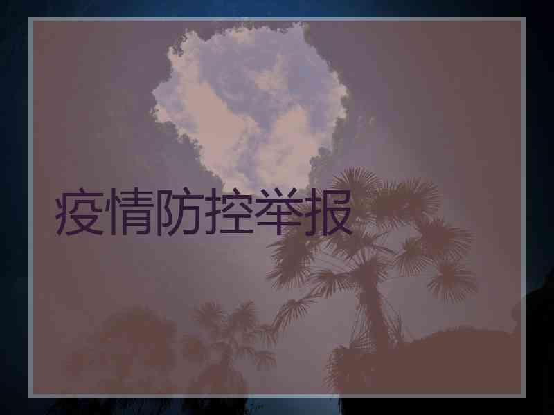 疫情防控举报