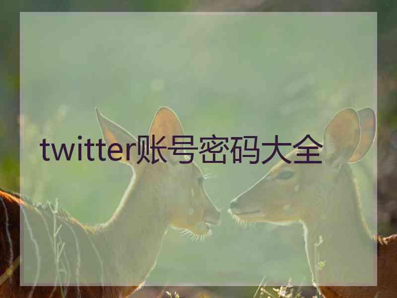 twitter账号密码大全