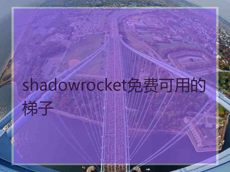 shadowrocket免费可用的梯子