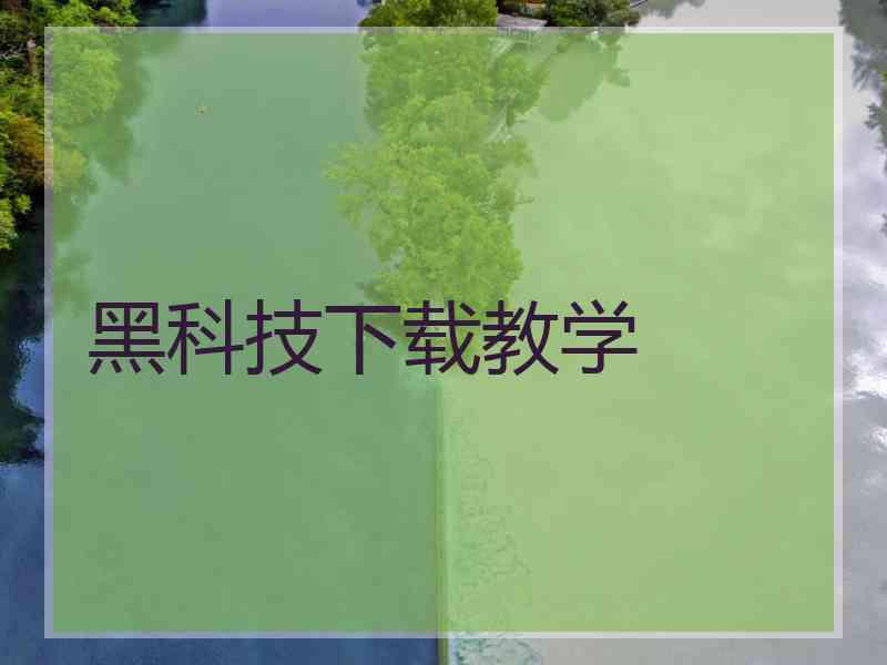 黑科技下载教学