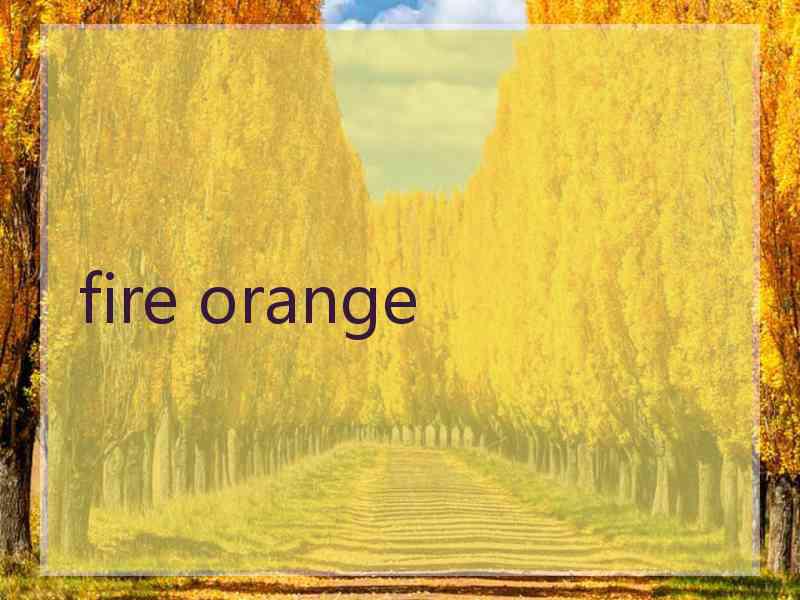 fire orange