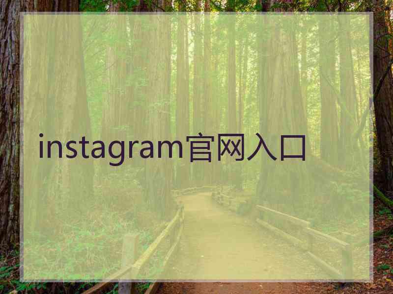 instagram官网入口