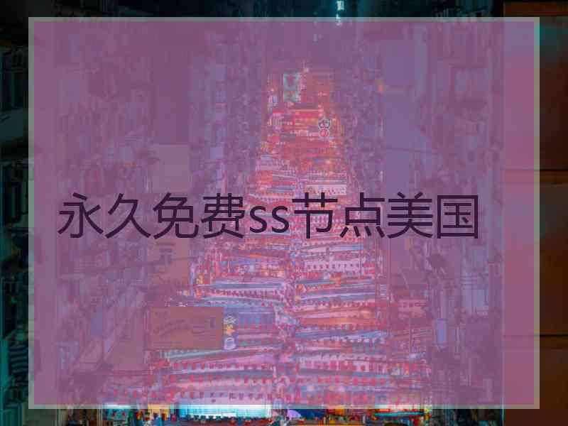 永久免费ss节点美国