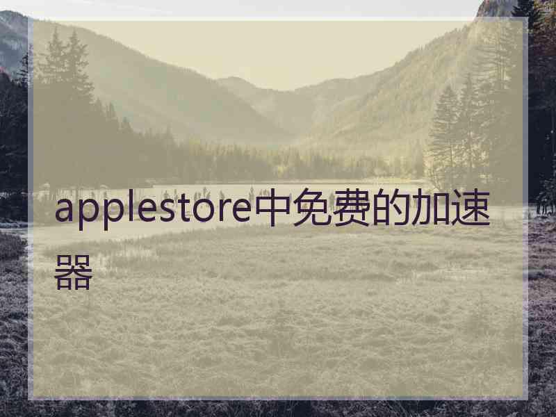 applestore中免费的加速器