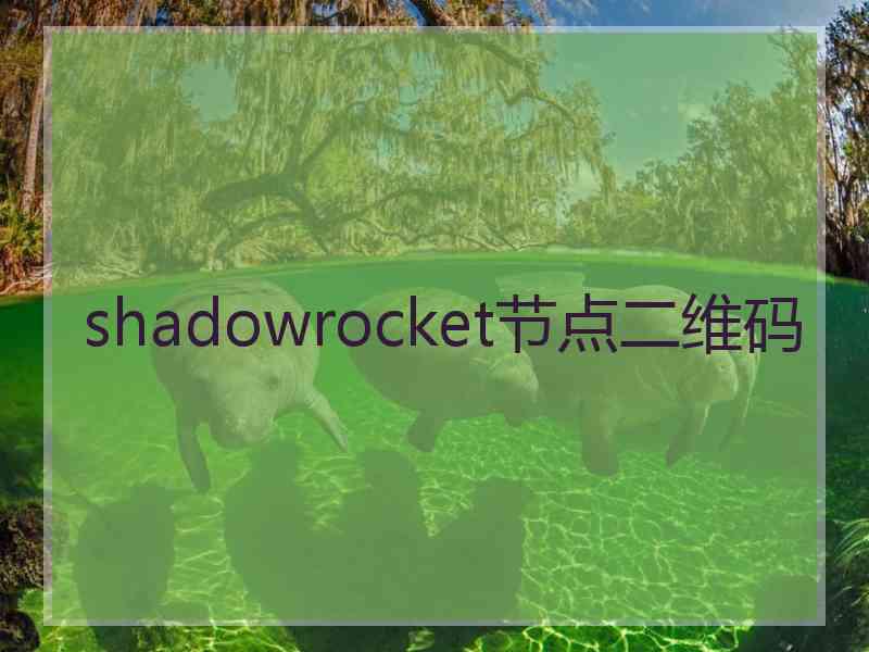 shadowrocket节点二维码