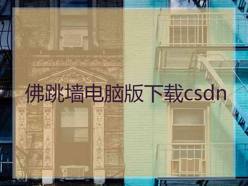 佛跳墙电脑版下载csdn