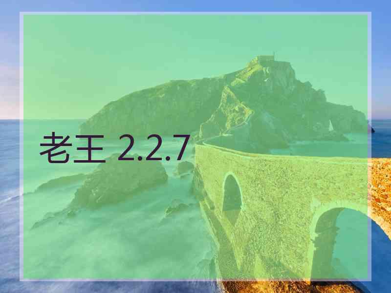 老王 2.2.7