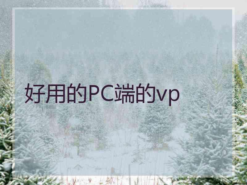 好用的PC端的vp