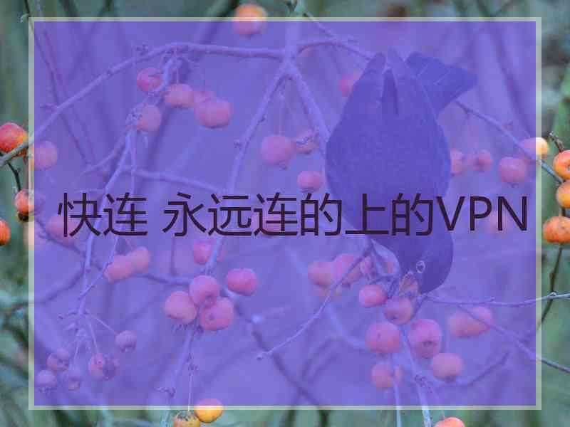 快连 永远连的上的VPN